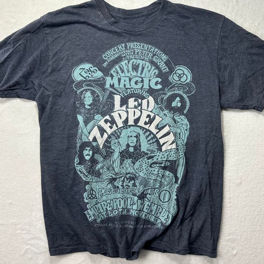 Led Zeppelin Electric Magic Wembley Stadium Concert Tour T-shirt